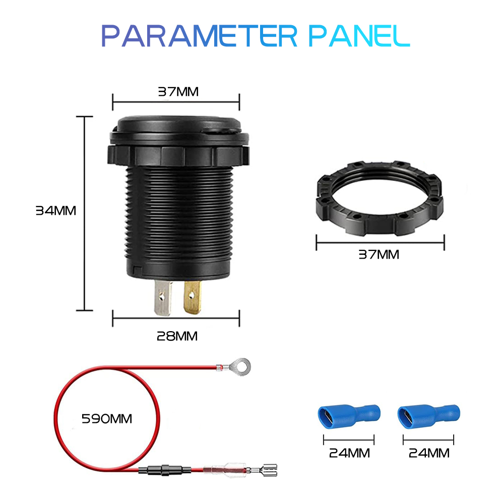 12V-24V Dual Usb Ladegerät Steckdose Wasserdicht 3,1 EINE Dual Ladegerät Buchse mit berühren Schalter für Auto Stiefel Marine Motorrad