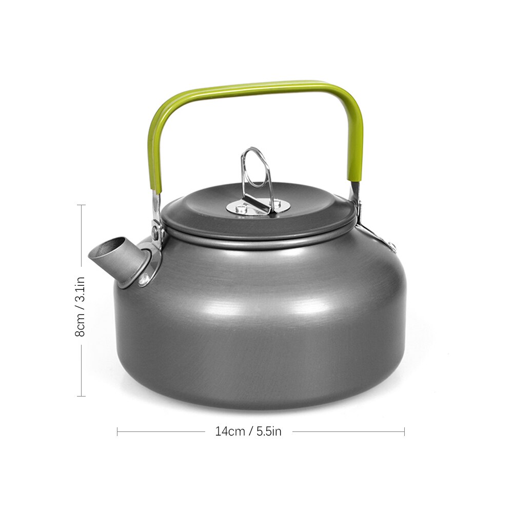 1.6l vattenkokare bärbar ultralätt titainum eller aluminium camping vattenkokare utomhus kaffekanna tekanna hem vandring och picknick: 0.8l aluminium