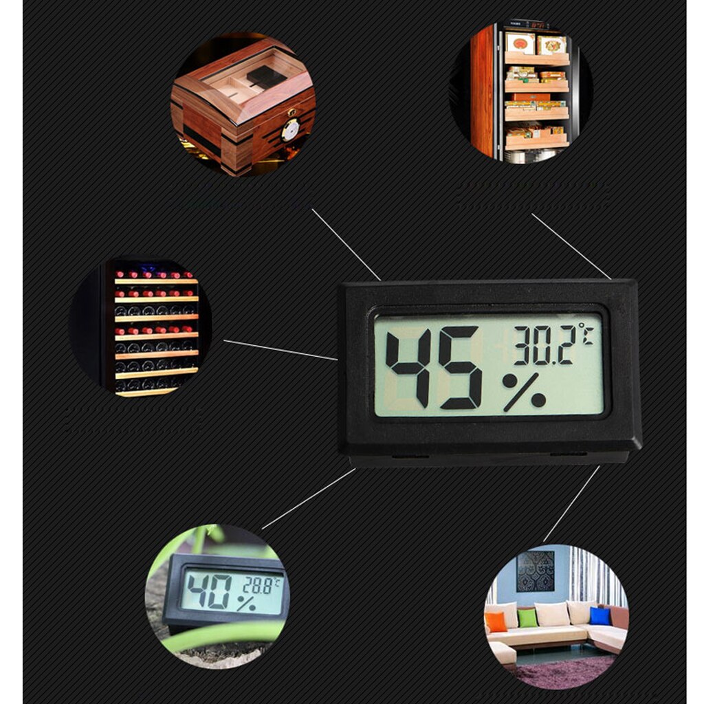 Easy to Read Reptile Tank / Egg Incubator Digital Thermometer / Hygrometer