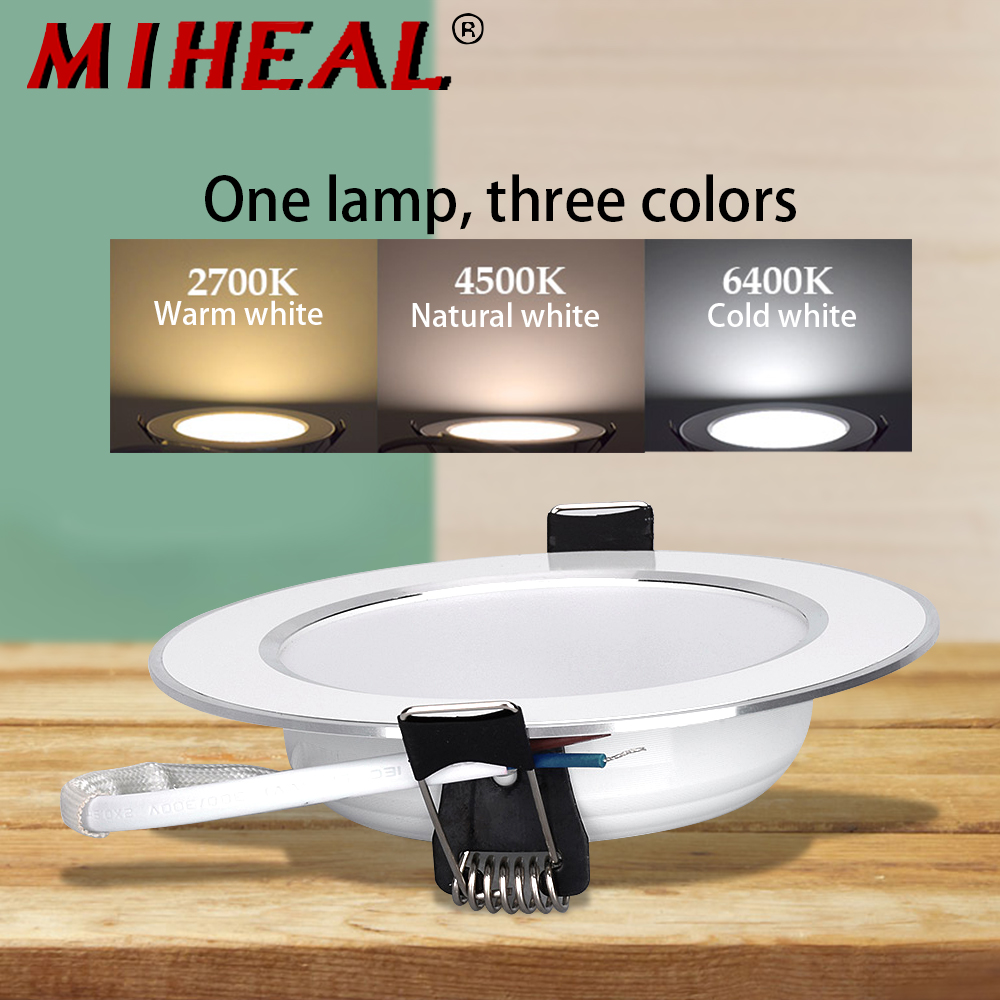 Three Color Dimmable Led Downlight 5W 9W 12W 15W A... – Grandado