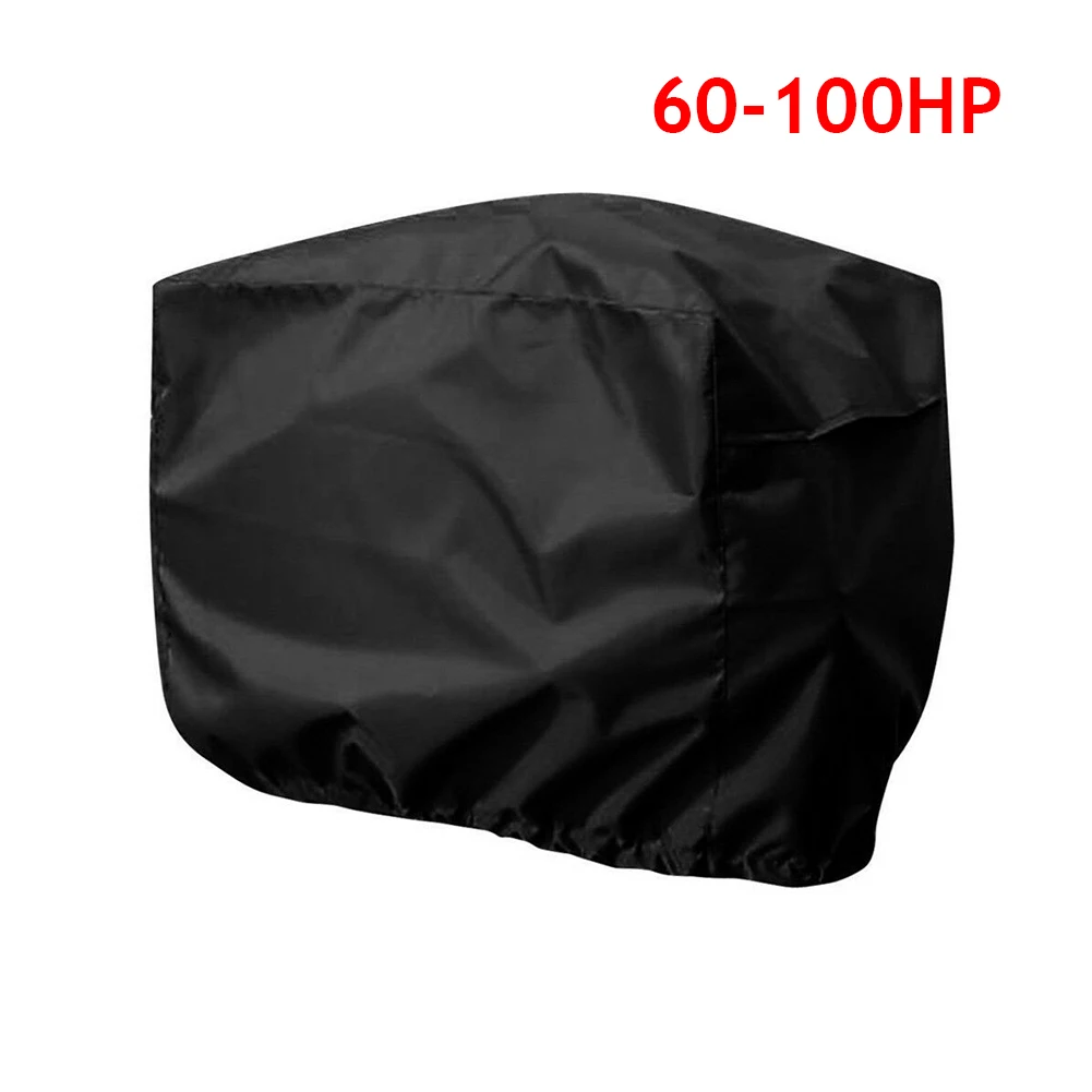 15-250HP Full Outboard Motor Engine Boat Cover 210D Waterproof Anti-scratch Heavy Duty Engine Protector Motor Black Boat Fabric: Orange