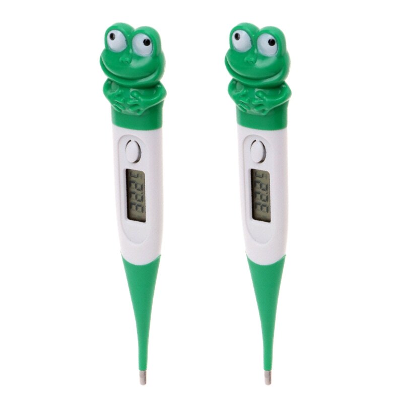 2 PCS Head Precision Body Temperature Tester Digital Thermometer Child Baby Household Electronic Thermometer: Green