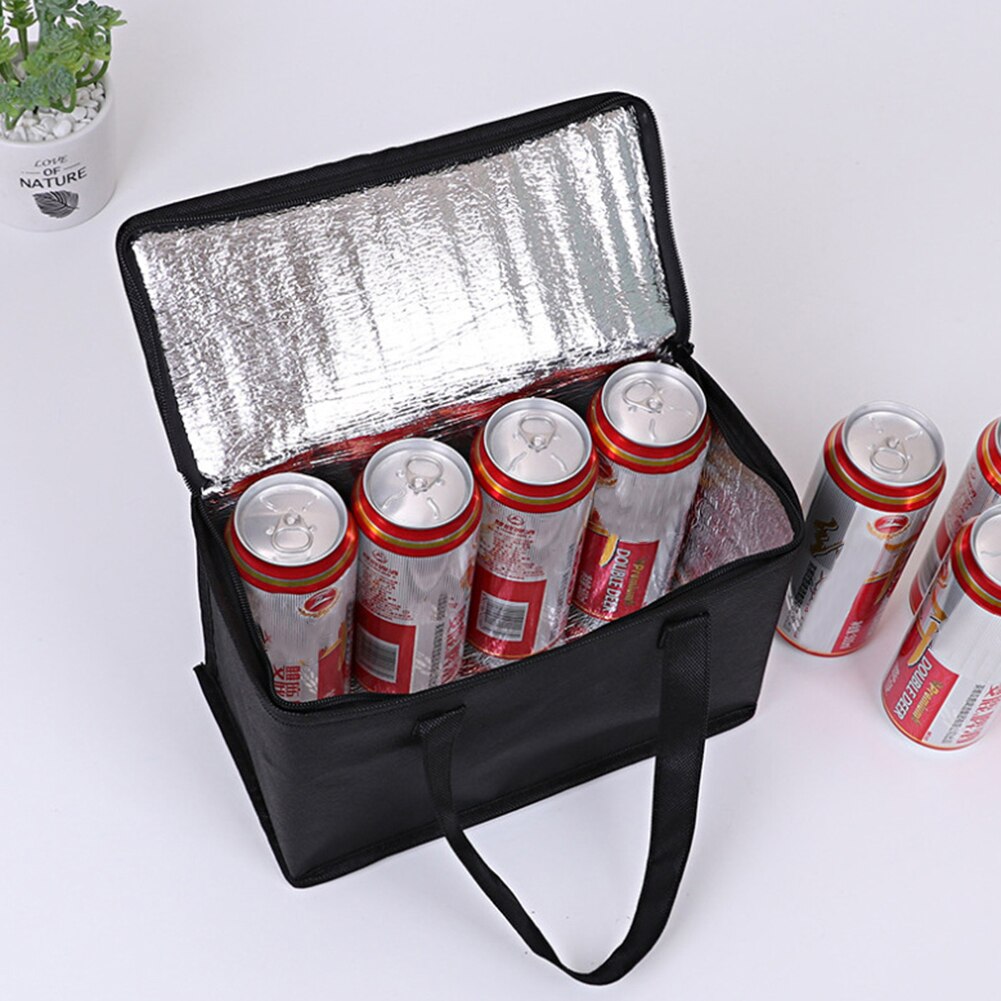 Geïsoleerde Thermische Koeltas Koele Lunch Voedingsmiddelen Drankje Dozen Drink Storage Grote Vierkante Gekoeld Tassen Zip Picknick Aluminiumfolie Voedsel tassen