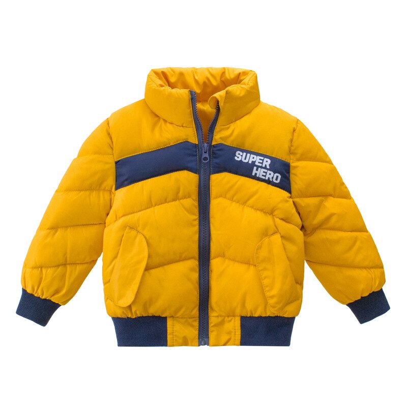 Jongen Winter Katoen Gewatteerde Jas Dikke Katoenen Donsjack Warme En Comfortabele Mid-Lengte 2-10 Jaar oude Ritsvak Kleren