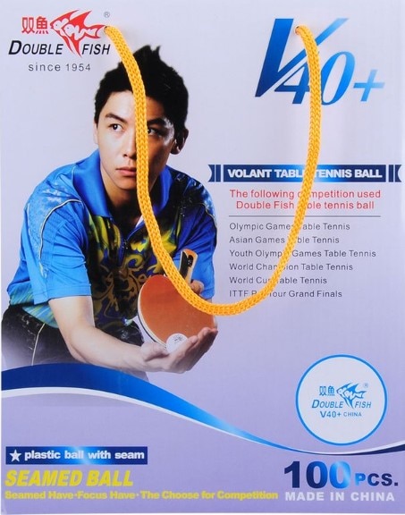 Double Fish white V40+ Training Material Seamed pp Ball Table Tennis ball ping pong ball 100pcs/box