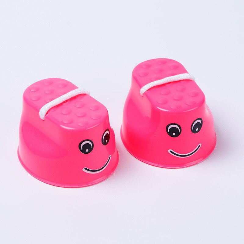 2 Stks/set Stelten Outdoor Speelgoed Plastic Balans Training Apparatuur Glimlach Coördinatie Spel Verdikte Springen Plezier Speelgoed Voor Kids: Pink
