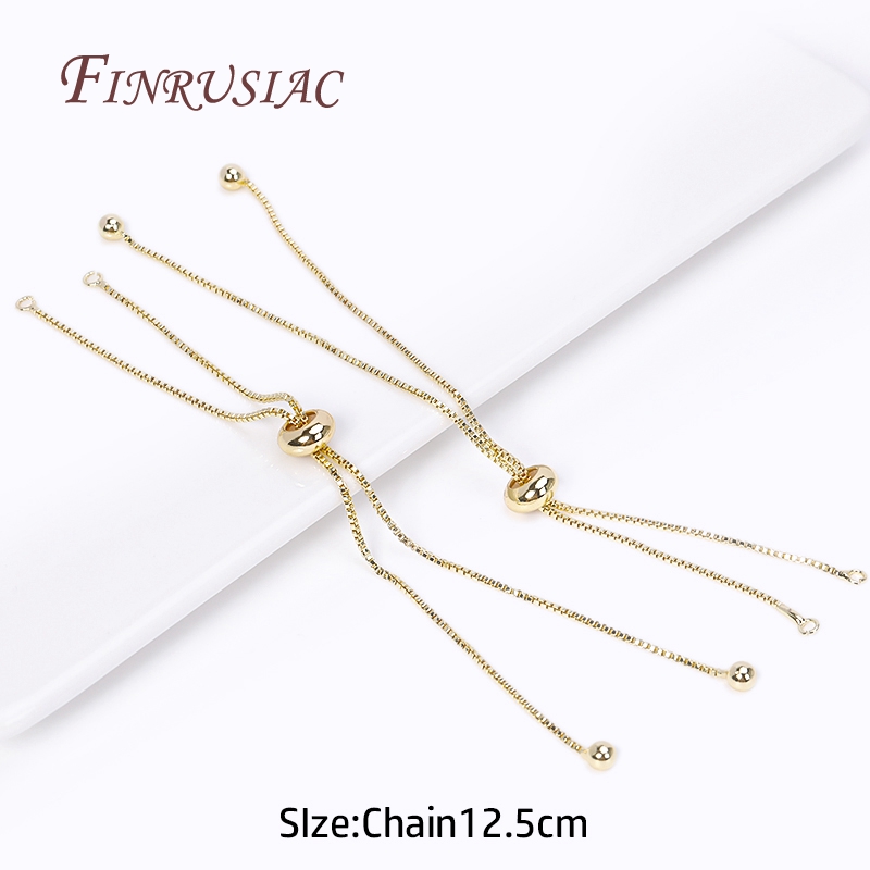 Componente de pulsera de cadena de caja chapada en oro de 18 quilates con cuentas de inserción de silicona para collar DIY, accesorios para hacer joyas al por mayor: M / Gris