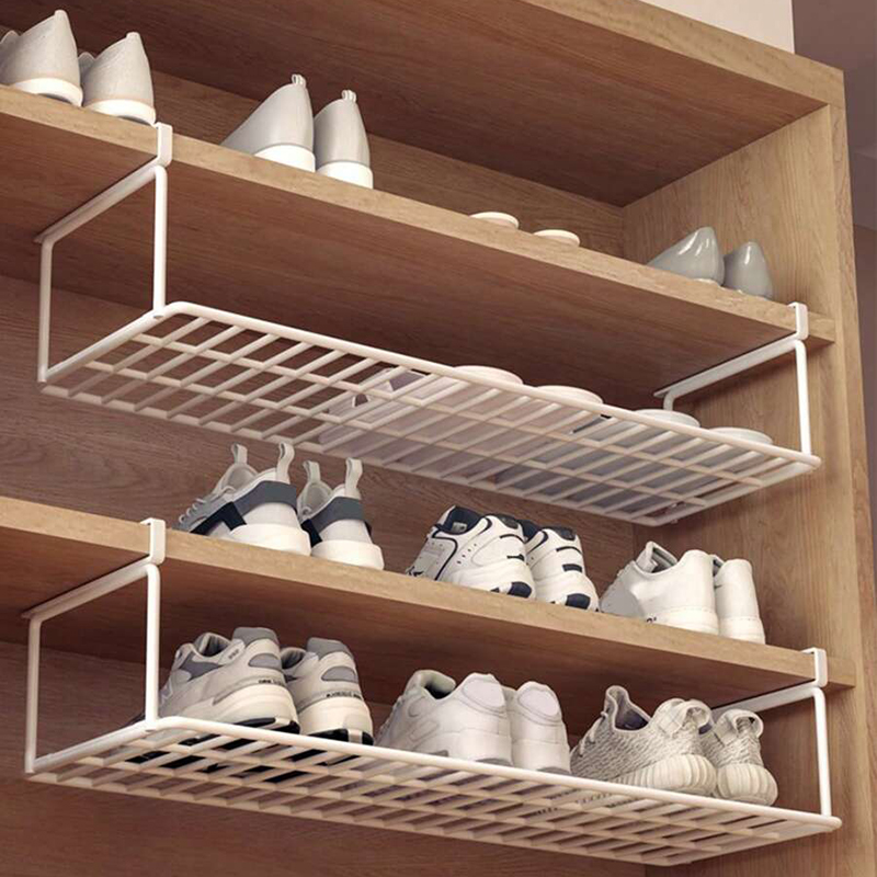 1/2pcs Layered Shoe Rack Home Dorm Office Shoe Cabinet Partition Artifact Space Saving Shoe Storage Shelf