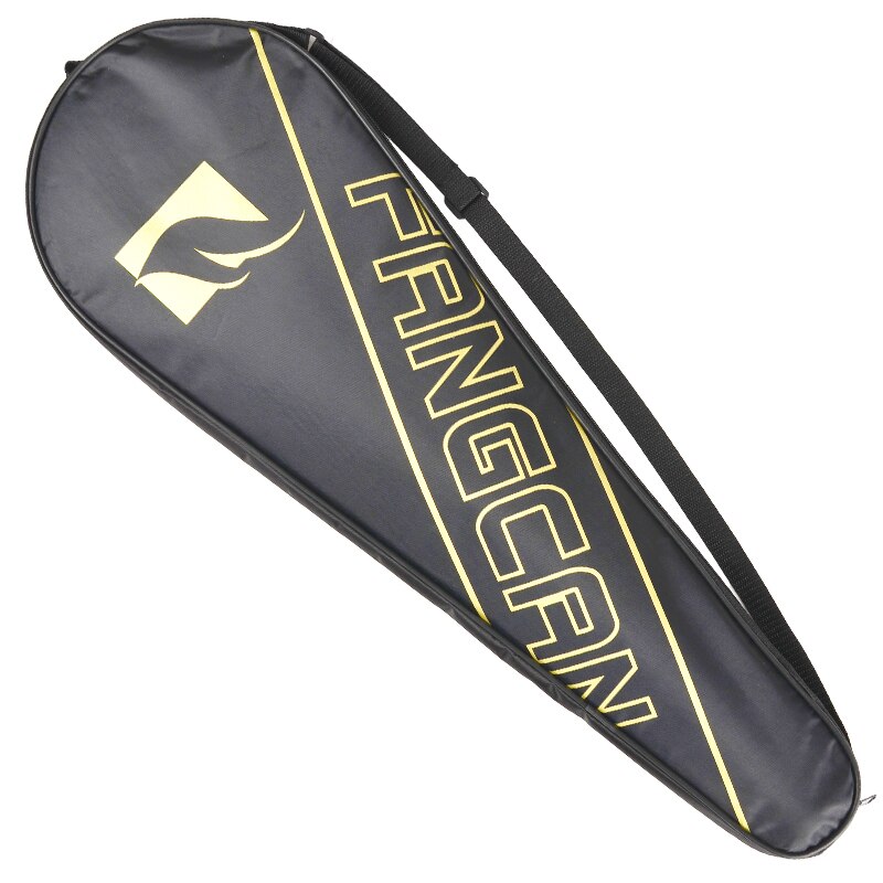 Fangcan enkelt skulder oxford stof badminton ketcher taske sort til 1-2 ketcher: Sort