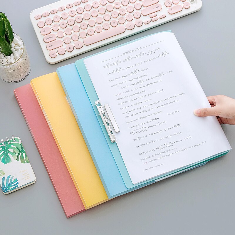 Carpeta A4 Carpeta de papel de prueba Almacenamiento de carpetas de datos bolsa organizador de archivos libro escuela Oficina suministros de documentos Carpeta de archivo