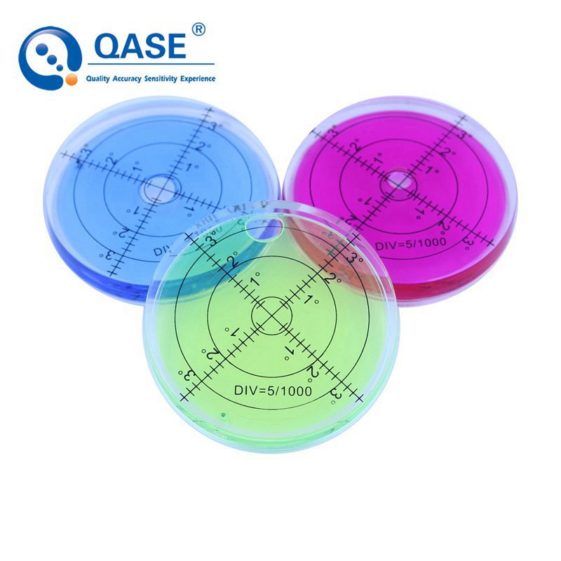 Circular Bubble Level 66*10mm Spirit Level Degree Mark Surface Round Level Bubble for Measuring Instrument Green Red Blue White