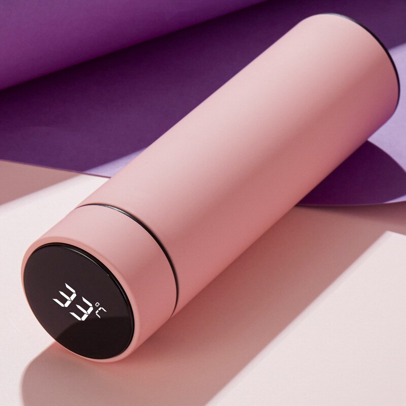 Parachute Smart Stainless Steel Thermos Bottle Tea Water Bottles Cup: Matte Pink 8