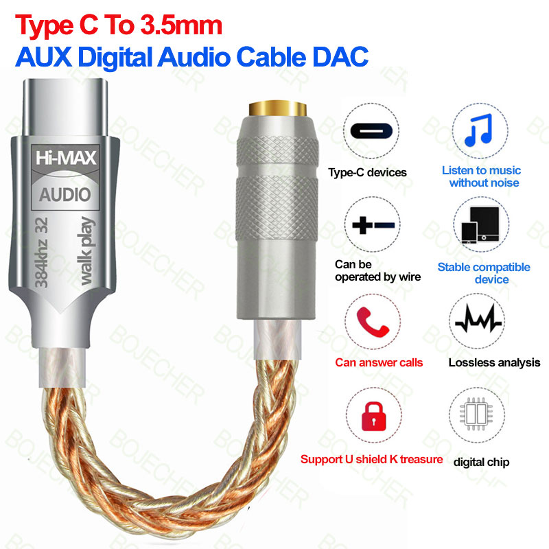 CX31993 Audio Decoder CB1200AU Chip Geluidskaart Digitale Decoder HiFi DAC Type C naar 3.5 Hoofdtelefoon Adapter Decoderen AMP Voor Android
