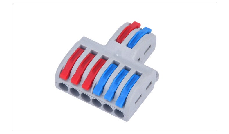 Two In and Six Out Quick-connection Terminal Wire Splitter Box Flame-retardant Plastic Junction Box Electrical Accessories