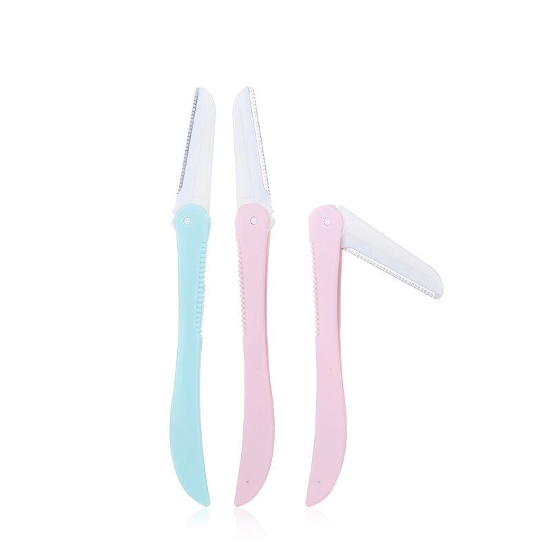 Recortador de cejas plegable, maquinilla de afeitar, cuchillo para mujer, raspador de cejas, cuchilla para cejas, eliminador de vello facial, herramientas de maquillaje de belleza