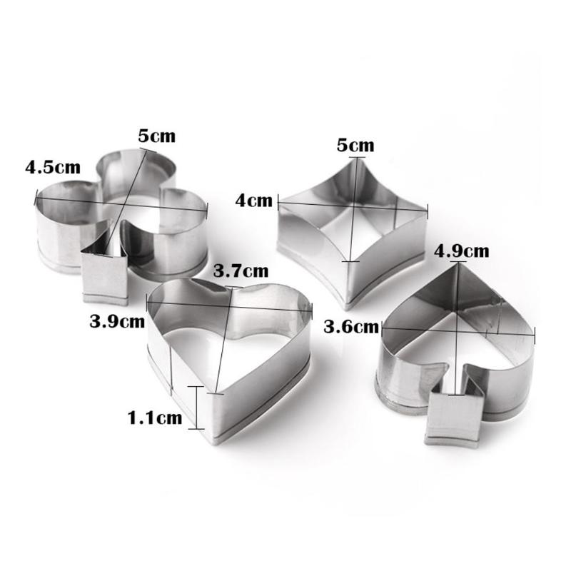 4-26pcs Stainless Steel Cookie Cutter Set Biscuit Cookie Mold Christmas Pastry Cutters Slicers kitchen Baking Tools: 4Pcs