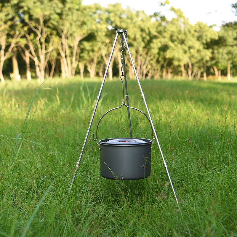 Camping Tripod for Fire Hanging Pot Outdoor Campfire Cookware Picnic Cooking