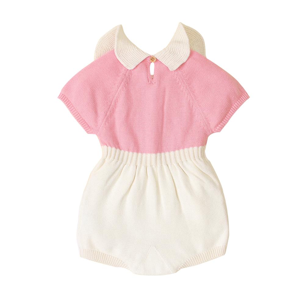 Bébé Body manches courtes -né Bebes fille corps hauts de enfant en bas âge enfants tricoté combinaisons enfants tenues infantile combinaison