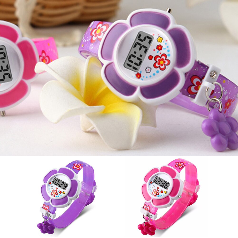 Kids Horloges Bloem Leuke Kinderen Horloges Cartoon Siliconen Digitale Horloge Voor Kids Jongens Meisjes Horloges Relogio