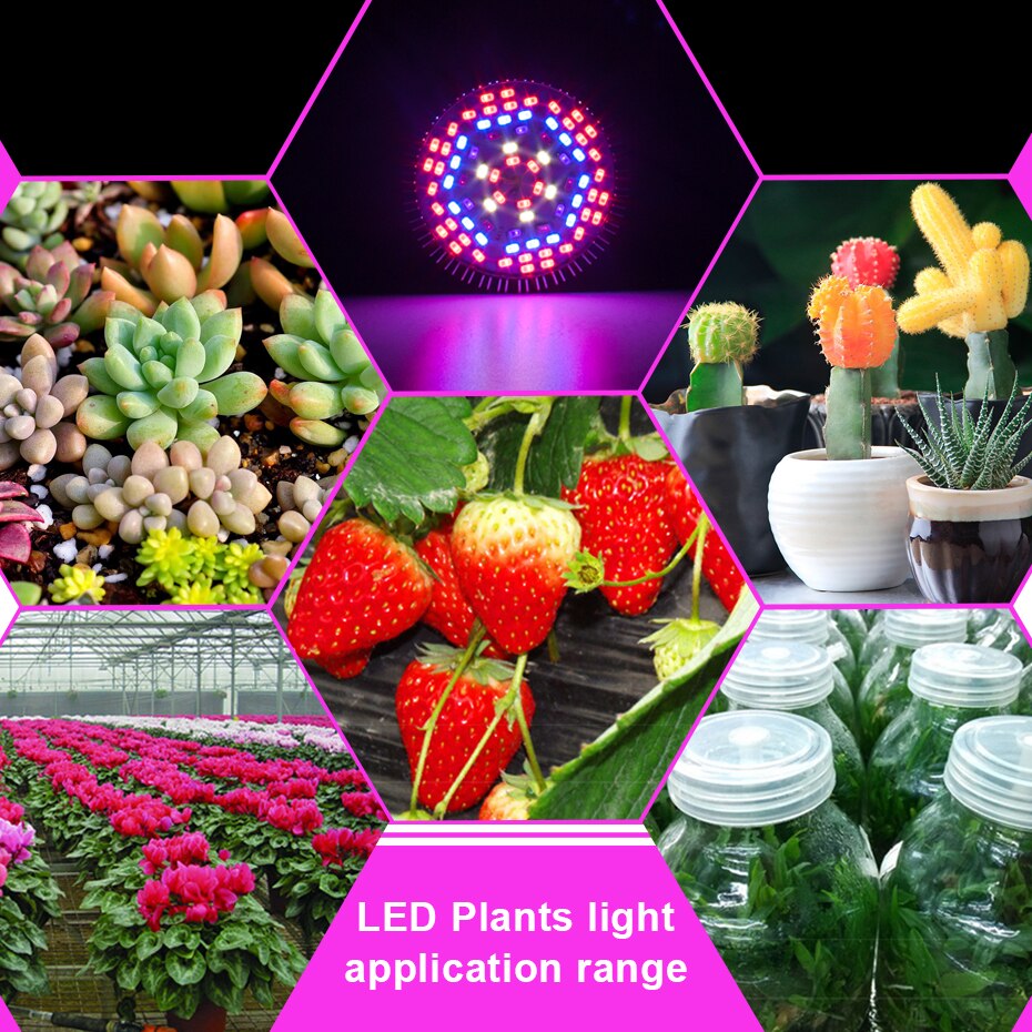 Grow Led E27 Phyto Lamp 10W 30W 50W 80W E27 Led Grow Light Volledige Spectrum Fitolampy ac85-265V SMD 5730 IR Uv Led Lampen Voor Planten