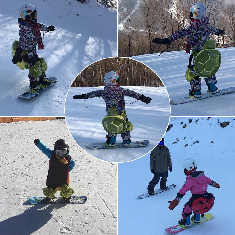 Ailbone hip protector anti-fall shockproof skiing hip support skildpadde form haleben beskyttende pude til udendørs vinter skiløb