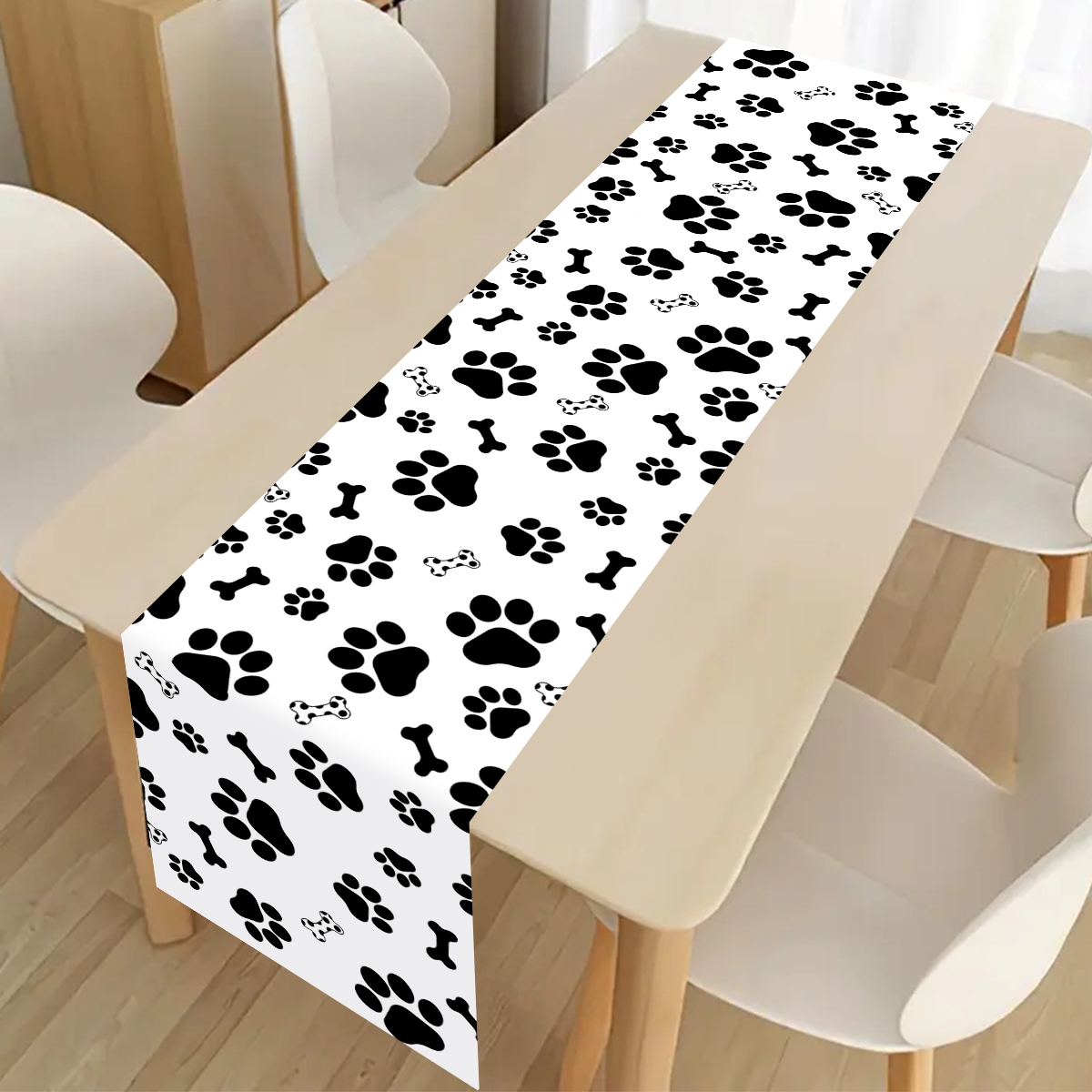 1pc Black White Checkered Table Runner Soccer Party Polyester Table Cover for Kitchen Home Birthday Party Picnic Supplies: Red