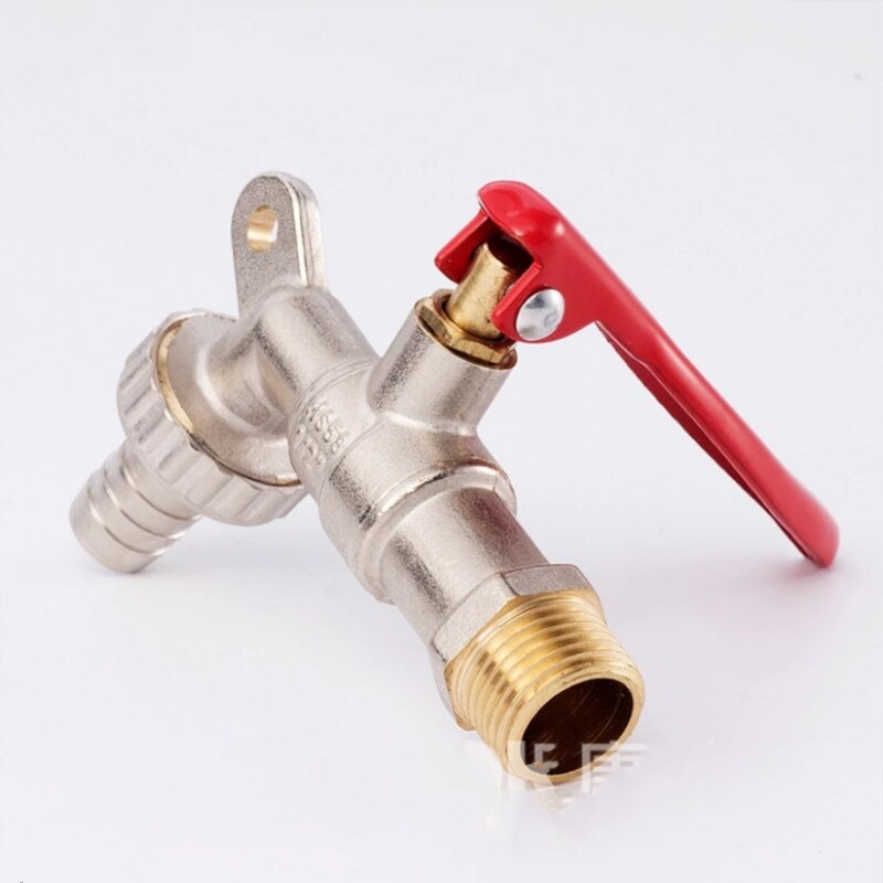 DN15 Buitenste Draad Handleiding Wwashing Machine Koperen Kraan Vernikkeld Anti-Diefstal Messing Water Nozzle