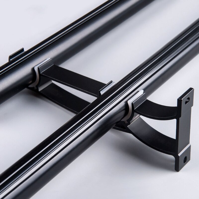 1pc Double Curtain Rod Brackets Window Hardware Holder Home Decor Side Top Mounted Easy To Install
