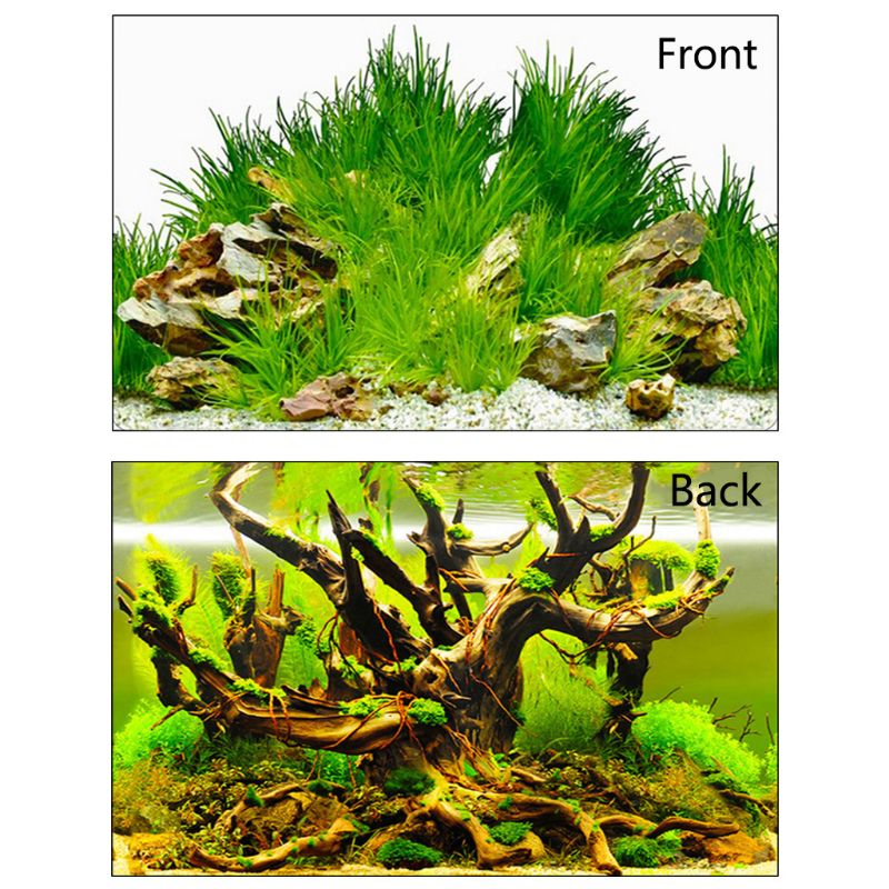 Fish Tank Background Painting Paper 3D Double-sided Ocean Landscape Poster Decorative Stickers Aquarium Decals 85WC: 5