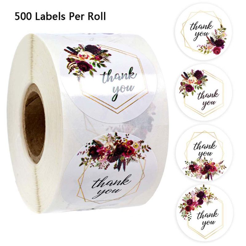 500 stuks/rol 8 kleuren stickers bruiloft verpakking handgemaakte envelop zegel label scrapbooking briefpapier sticker: 86