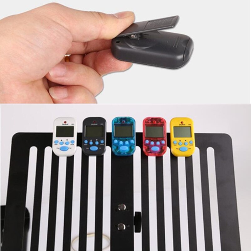 Mini  m50 lcd digital tuner 30 to 280 bpm clip-on plast vibrerende metronom til guitar klaver violin instrument værktøj