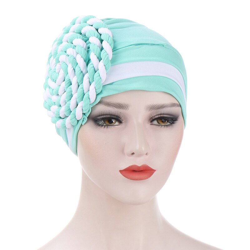 Turban indien, Bonnet pour Femme arabe, écharpe de tête, casquettes intérieures pour Femme musulmane, hiver: style 6