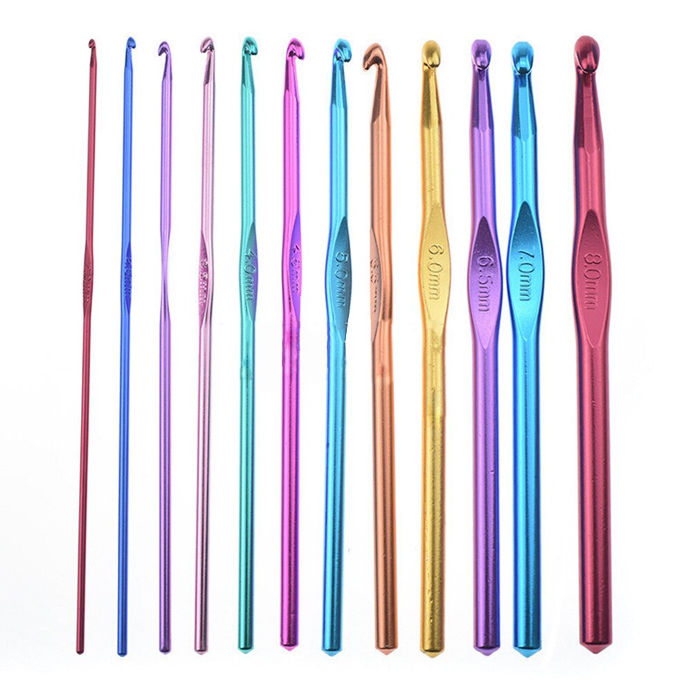 Colorful Knitting Tool Set Ergonomic Easy Apply Crochet Hook Portable Bag Packed Needle Home Hand Craft #05