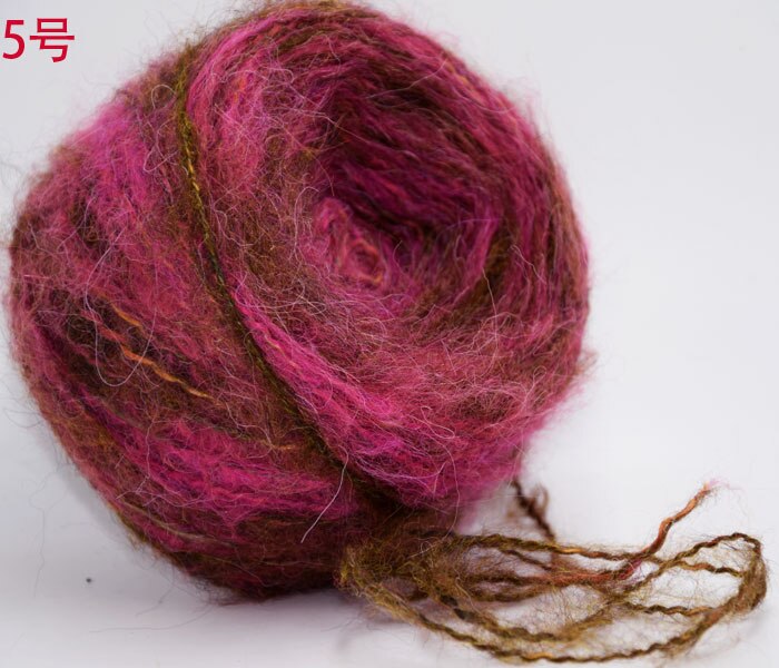 Neue 250g Natürliche importieren Bunte Raum farbstoff Phantasie Mohair Acryl Merino Wolle Garn Hand betroffen Häkeln Gewinde, z3907: 5