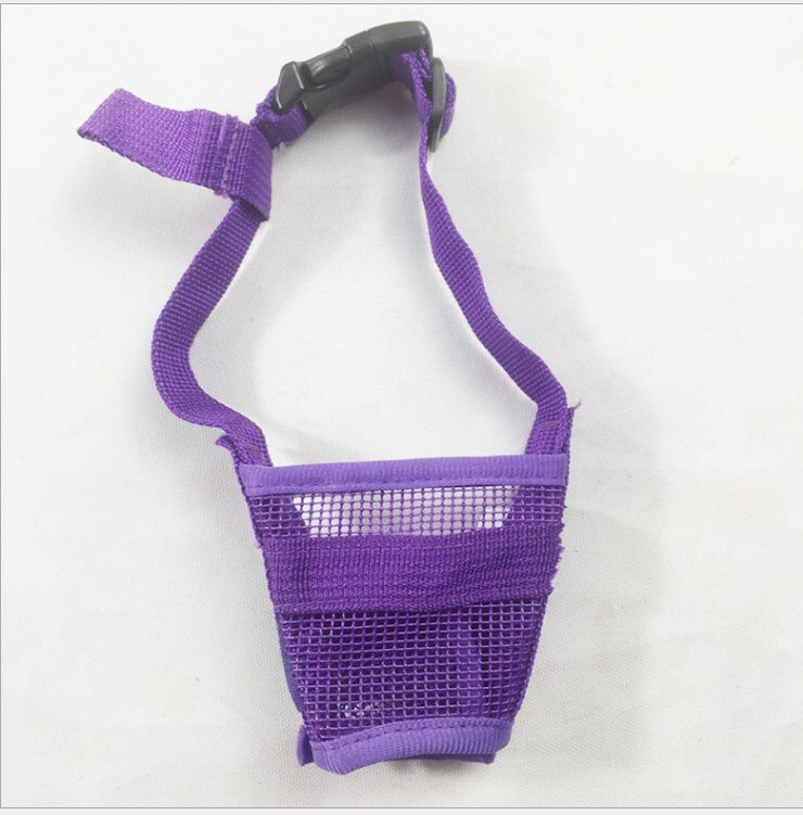 Verstelbare Hond Muilkorf Stof Nylon Comfortabele Zachte Geen Bark Bite Chew: C / M