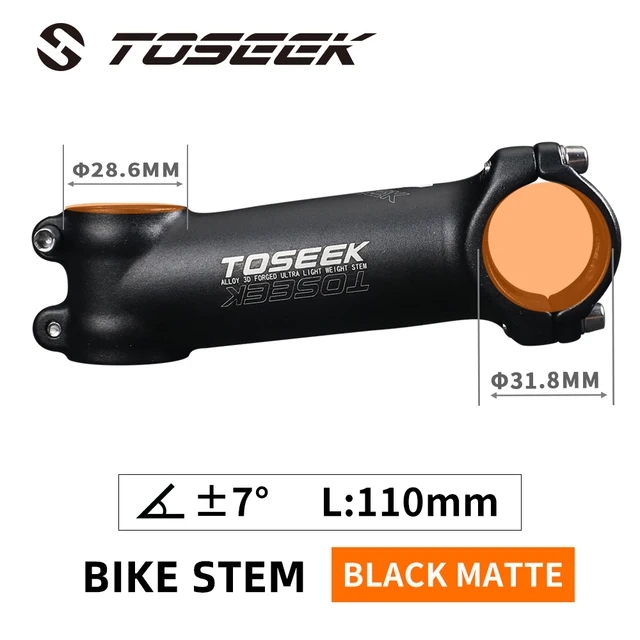 TOSEEK Ultralight Aluminum Bike Handlebar Stem 6° 7° 17° 25° Degree Mtb Stem 35mm-120mm Power Mtb 31.8mm Mountain Bicycle Stem: Dark Khaki
