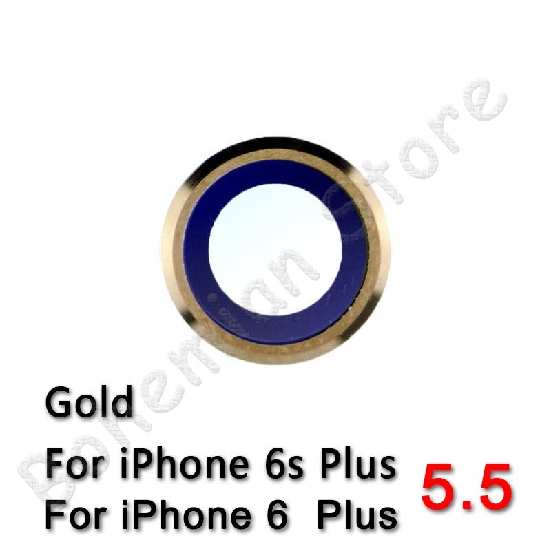 Para iPhone 6 6s Plus, cristal de zafiro, cámara trasera, Lente de Cristal, anillo, cubierta, piezas de repuesto originales: 6s Plus Gold