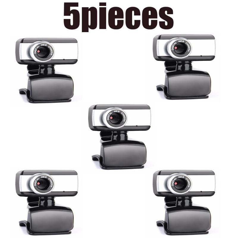 Mini Camera Webcam Full HD Web Camera Built-in Microphone Rotatable USB Plug Web Cam For PC Computer Mac Laptop Desktop: 5 pieces