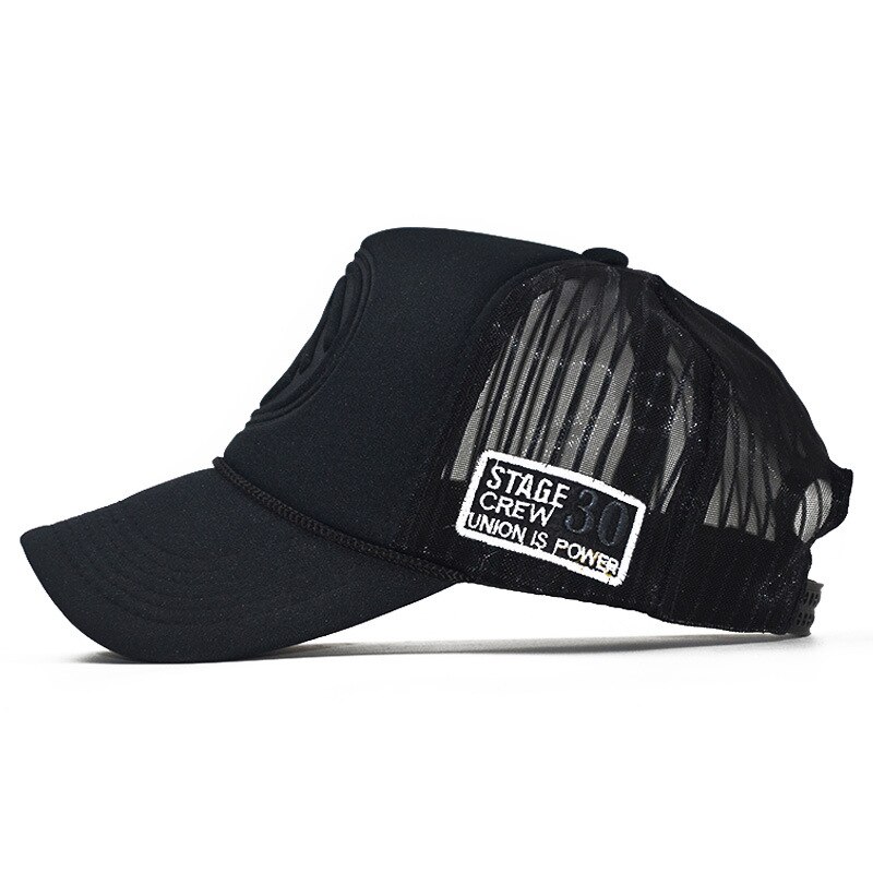 Sombrero con rejilla transpirable para hombre y mujer, gorro Unisex cómodo con estampado de calavera y tridimensional, informal, estilo Hip-hop, para primavera y verano