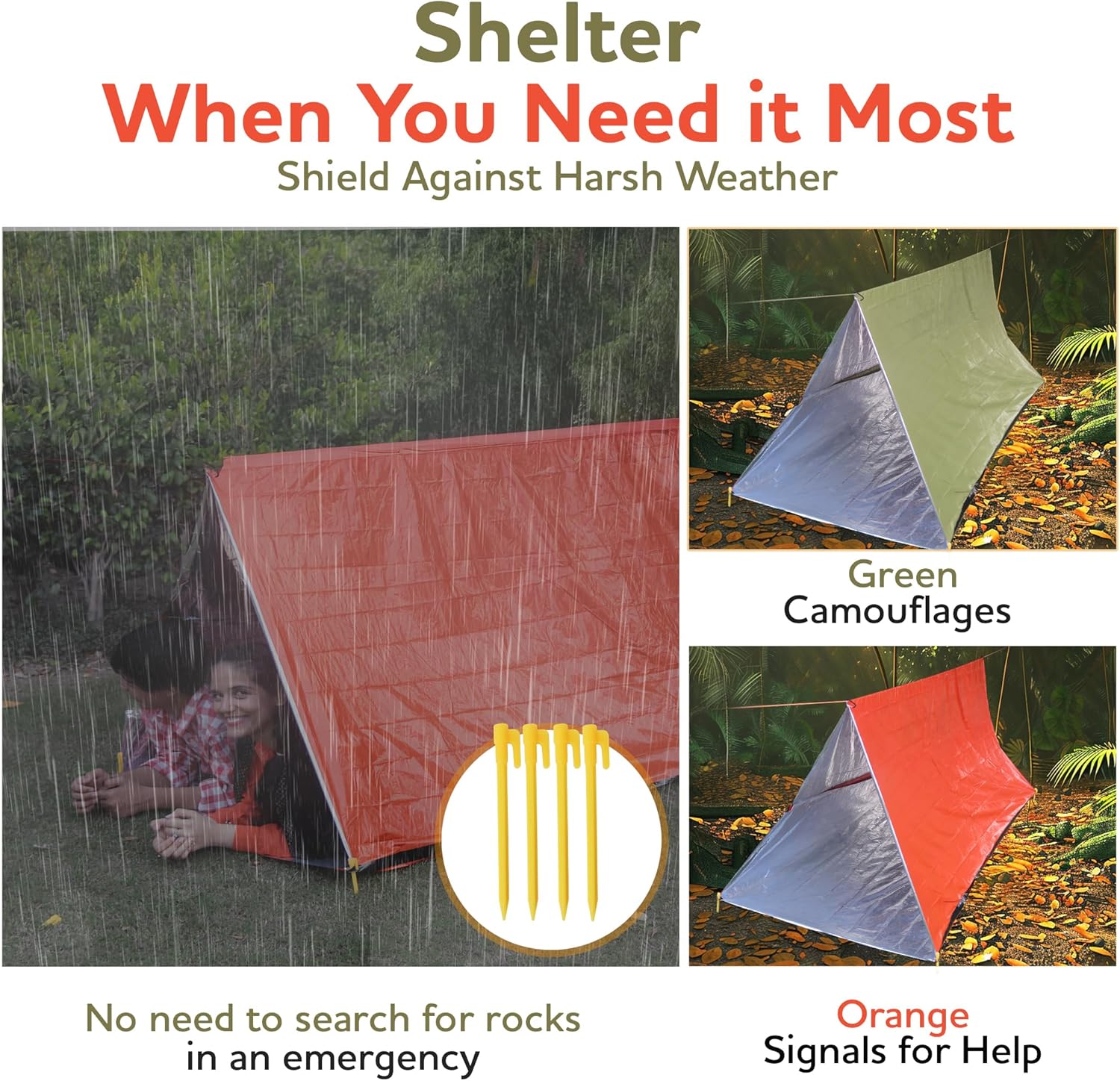 Lichtgewicht 2-persoons tunneltent - waterdicht PE-materiaal - perfect voor wandelen en backpacken