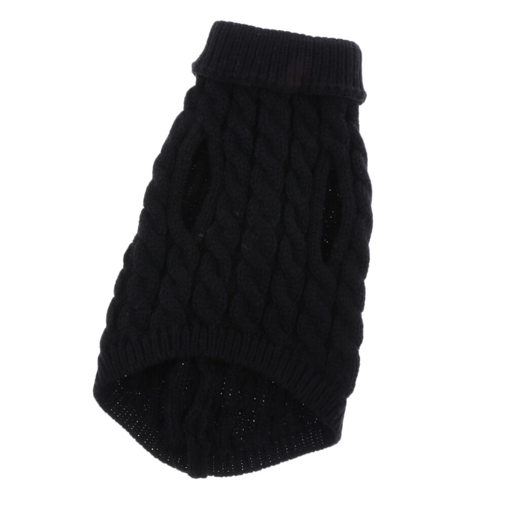 Dog Sweater Winter Knitwear Dog Knit Sweater for Small Dogs Puppy S/M/L: Black M