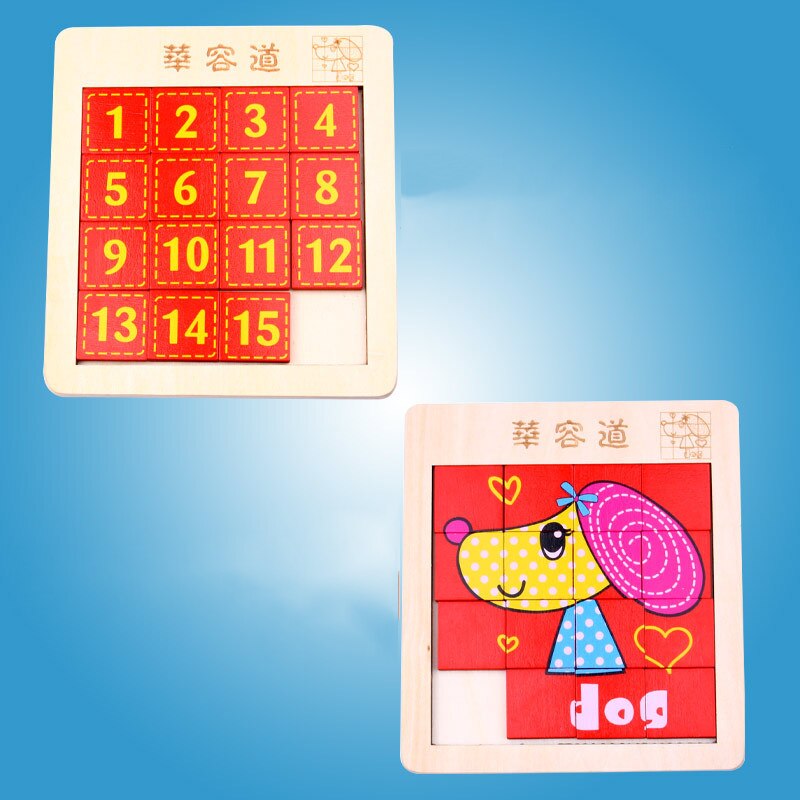 Houten Glijbaan Puzzel Cartoon Magische Uil Puzzel Spel Speelgoed Interessante Cognitie Houten Puzzel Speelgoed Voor Kinderen Kids: Number and Dog