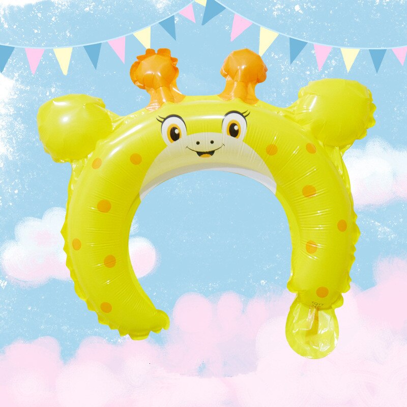 12 Stks/partij Cartoon Haar Sluiting Ballonnen Herbruikbare Dier Aluminiumfolie Haarband Ballon Verjaardagsfeestje Ballonnen Party Decoraties