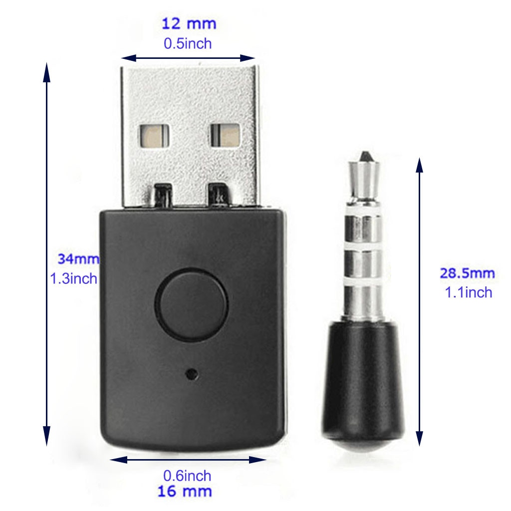 Adaptador USB compatible con Bluetooth 3,5 + EDR, 4,0mm, versión Dongle, para PS4, rendimiento estable para auriculares