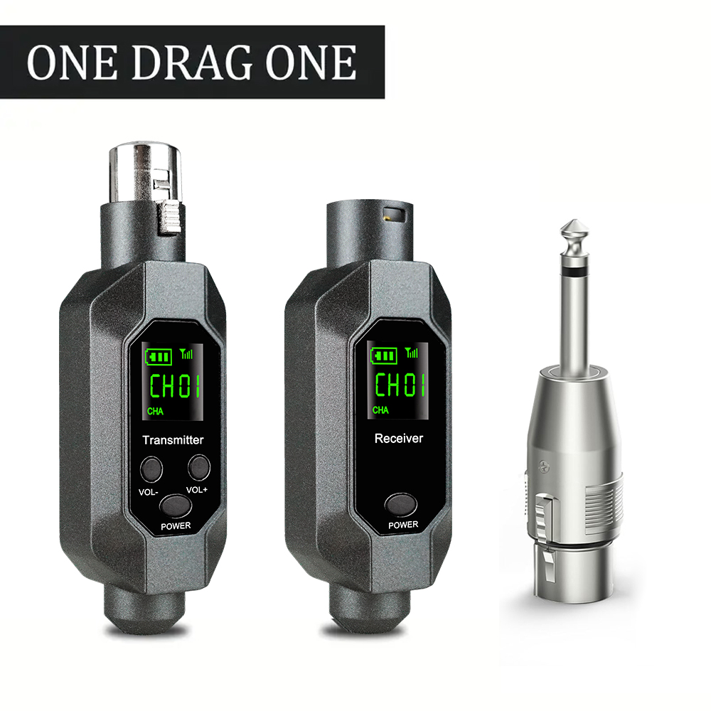 Wireless XLR Transmitter and Receiver Rechargeable Mic Adapter for Dynamic Microphone, Audio Mixer: Default Title