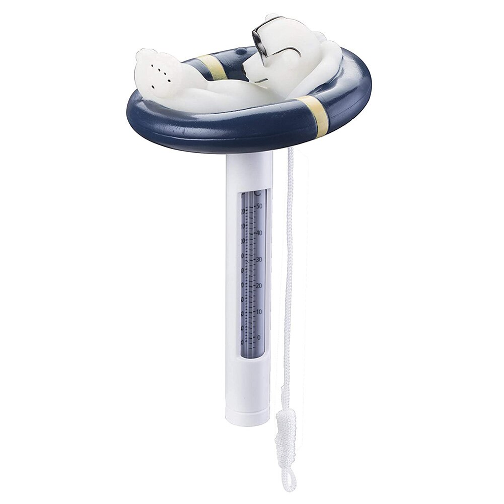 Floating Pool Thermometer Cute-shaped Temperature Meter Water Thermometer For Outdoor And Indoor Swimming Pools Accessories: Black