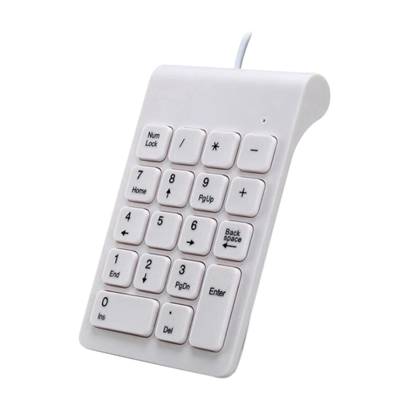 1 Pcs Mini USB Wired Numpad 18 Keys Digital Keyboard & 1 Pcs Foldable Plastic Laptop Stand Office Tablet Stand Bracket