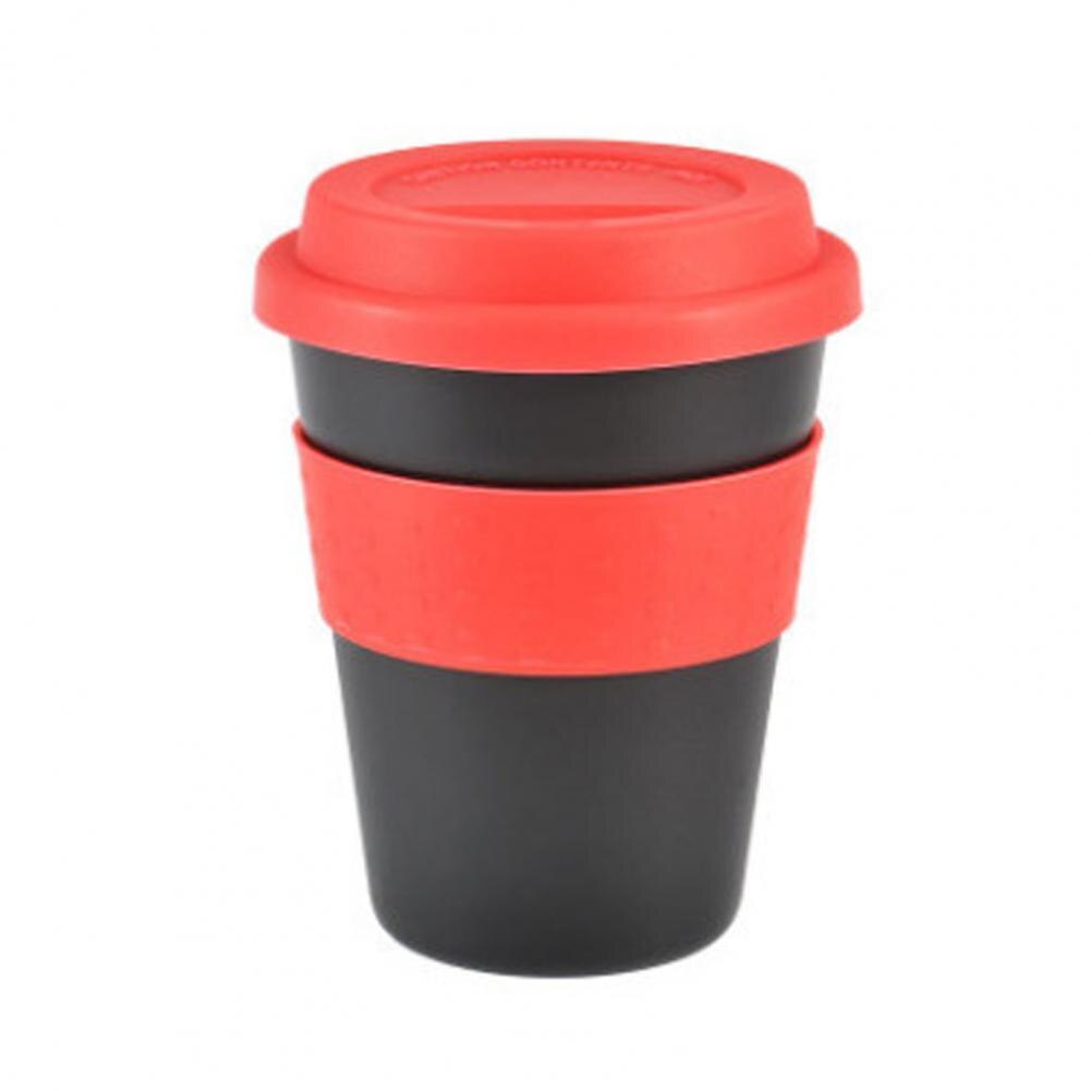 Water Cup Draagbare Drank Cup Lichtgewicht Hittebestendige Grote Drank Koffie Mok Cup Met Siliconen Beschermhoes:  Red