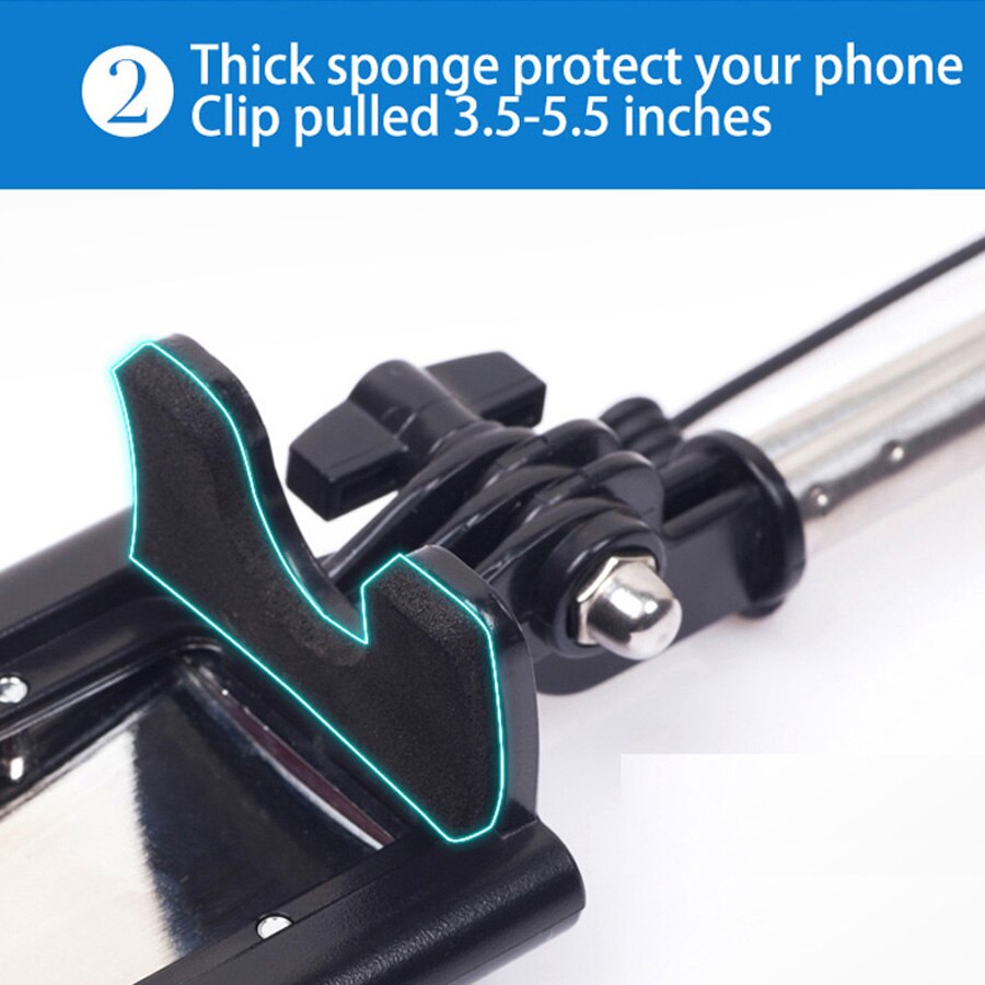Lyxig spegel selfie stick för iphone 6 plus universal para selfie för samsung android ios bak/fram kamera för selfie