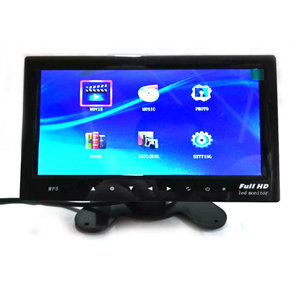 7-Polegada ultra-fino mp5 monitor de mesa suporte de exibição do carro suporte de exibição vários idiomas 16:9/4:3 conversão